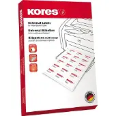 Kores Radex etiquettes universelles, 105 x 148 mm, sans bord,rouge l105148r