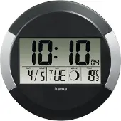 Hama Digitale Wandklok - - Ischia - DCF Radiogestuurd - LCD Scherm - Ingebouwde Thermometer