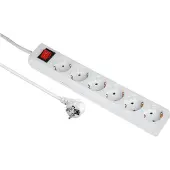 Hama Stekkerdoos met schakelaar Wit 5m - 108833