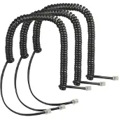Auerswald Spiraalkabelset van 3 COMfortel handsets, Telefoon accessoires