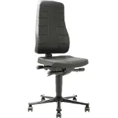 BIMOS Werkdraaistoel | wielen | integraalschuim zwart | 450-600 mm | 1 stuk - 9643-2000 9643-2000