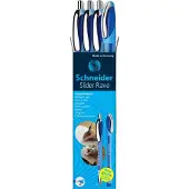 Schneider Schreibgeräte SLIDER Rave + Memo 132574 Balpen Blauw Extra breed Balpen Navulbaar 3 Stuks