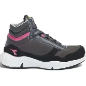 Diadora dames veiligheidsschoen Athena MID D0458 S3L, kleur: nineIron/framboos, conform EN ISO 20345:2022 S3L FO SR ESD, maat 37