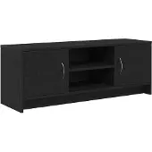 vidaXL TV-meubel Zwart Eiken 102x30x37,5 cm Engineered Wood