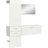 Furnilux Vaga kledingkastcombinatie staand hangend wit melamine wit melamine - 36x156x190cm
