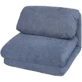 Mendler Fauteuilbed -E68, slaapbank functionele fauteuil inklapbare fauteuil, stof/textiel ~ lichtblauw