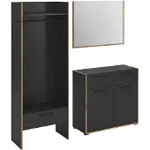 Furnilux Bueno Garderobekast Basalt Melamine Trim NoxOak NB - 37x180x189cm