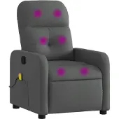vidaXL Massagestoel Donkergrijze Stof