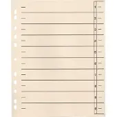 Soennecken Trennblätter 24x30cm 190g 11fach gelocht chamois 100 St./Pack.