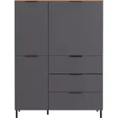 Germania California Highboard Op hout gebaseerd materiaal grijs/bruin