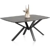 Henders & Hazel Palace eettafel centraal onderstel HPL/metalen frame gebroken zwart