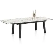 Henders & Hazel Palace uitschuifbare tafel 4-poots HPL/metalen frame gebroken zwart