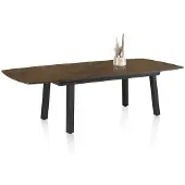 Henders & Hazel Palace uitschuifbare tafel 4-poots HPL/metalen frame gebroken zwart