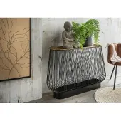 Die Faktorei glamour console antiek goud/metaal zwart