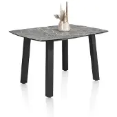 Henders & Hazel Palace eettafel 4-poots HPL/metalen frame gebroken zwart