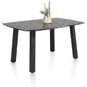 Henders & Hazel Palace eettafel 4-poots HPL/metalen frame gebroken zwart