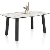 Henders & Hazel Palace eettafel 4-poots HPL/metalen frame gebroken zwart