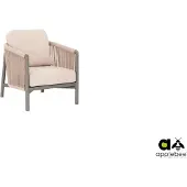 Apple Bee Loungestoel Bora Bora Lounge Chair 73 Aluminium Rope Weaving Taupe Oak