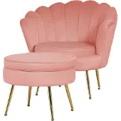 SalesFever fluwelen schelp fauteuil