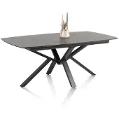 Henders & Hazel Palace uitschuifbare tafel centrale voet HPL/metalen frame gebroken zwart