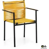 Apple Bee Jakarta Eetkamerstoel Aluminium/touw 2 stuks