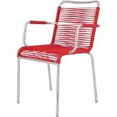 Jan Kurtz Mya Spaghetti stapelbare stoel Aluminium/PVC-band 2 stuks