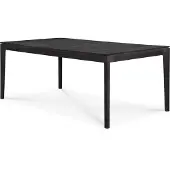 Ethnicraft Bok dining tuintafel gelakt teak zwart rechthoekig