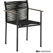 Apple Bee Jakarta Eetkamerstoel Aluminium/touw 2 stuks