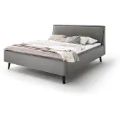 Meise Frieda gestoffeerd bed massief houten basis hoofdbord glad met kussen