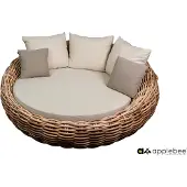 Apple Bee Cocoon Dagbed 220 Aluminium /Bouclé Crème