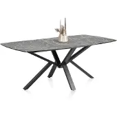 Henders & Hazel Palace eettafel centraal onderstel HPL/metalen frame gebroken zwart