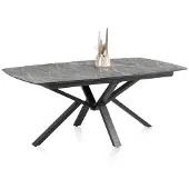 Henders & Hazel Palace uitschuifbare tafel centrale voet HPL/metalen frame gebroken zwart