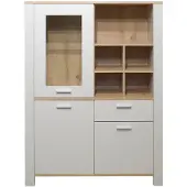 Mäusbacher Nele highboard, gelamineerd hout 2 deuren 1 lade 1 omraamde deur 111x152x44 cm