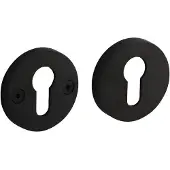 Intersteel Cilinderrozetten Verdekt met Nokken ø52x6mm PVD Zwart