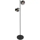 Mexlite Zwarte vloerlamp Tenebris 2-lichts