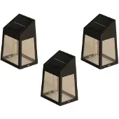 Luxform Muurlamp Solar Vigo Black 8 Lumen (Set van 3)