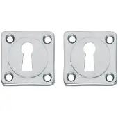Intersteel Set van 2 sleutelrozetten Tira vierkant chroom
