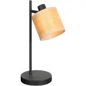 Steinhauer Tafellamp Bambus 3669ZW Zwart 1 lichts met houten kapje