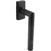 Intersteel Raamkruk Jura rechthoekig rozet zwart