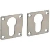 Intersteel Set van 2 cilinderrozetten Tira vierkant RVS 2mm