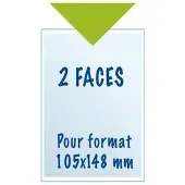 Exacompta 10x Pak van 10 beschermhoezen - enkel - PVC 20/100ste - A6 - Transparant - 5397SE