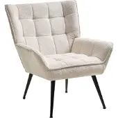 Beliani BELLINGMO - Fauteuil - Lichtbeige - Polyester