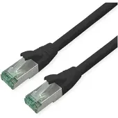 Roline RM Patchkabel Cat.6A S/FTP (PiMF), zwart, 15 m