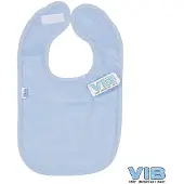 Vib - Slabbetje Luxe velours - Baby Blauw Uni - Babykleertjes - Slabbetjes - zwangerschap aankondiging - baby aankondiging