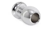 Kiotos - Holle Anaal Plug - RVS - Geribbeld - Lengte 70 mm