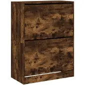vidaXL Schoenenkast met 2 klaplades 80x42x108 cm gerookt eikenkleurig