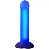 Strap-On-Me - Glow-LED Dildo - Paars - Maat M