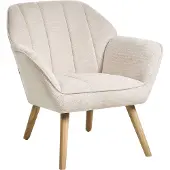 Beliani TORUD - Fauteuil - Lichtbeige - Polyester