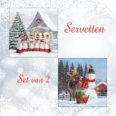 Ambiente 2 pakjes lunchservetten voor de kerst 2 designs
