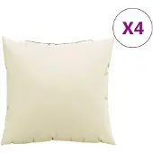 vidaXL Bankkussens 4 st 50x50 cm stof crèmekleurig